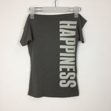 Happy Off Shoulder T-Shirt (2color)
