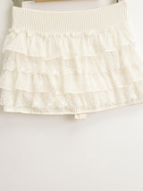 Frill lace banding mini skirt 231138038