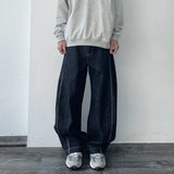 Linear Stitch Wide Denim