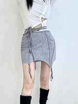 1080. Cut out leather strap mini sk (2color)