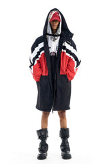 ロングラインフーデッドパッファージャケット