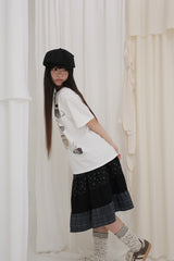 TEA CUP CROCHET T-SHIRT / WHITE