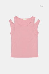 Eos cut-out ribbed sleeveless top