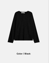 [F/W] ヘビーヘンリーネックニットスリーブス(3color)