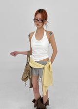 [MADE] Flote Halter String Sleeveless Top (Built-in Cap)