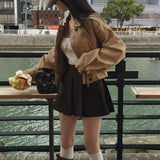 [Bellidmade/waist] クルミブルージーンズバンディングカラーネックジャケット