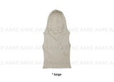 DIAGONAL BUTTON HOODED TOP