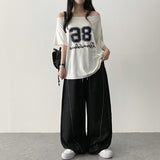 デロンスパン アンバルショルダー ボクシーフィット ショートスリーブTシャツ