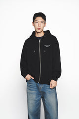 25SS SQUARE BASKET BALL HOODIE ZIP UP BLACK