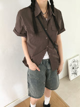 [MADE] Datone overfit nylon short sleeve shirt