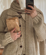 [wool20%] エリーボカシウェービングマフラー