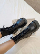ジッパー ワーカー ブーツ(BLACK)