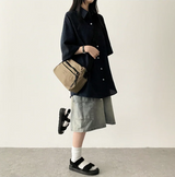 Lori Linen Oversized Fit Short Sleeve Shirt Shirt