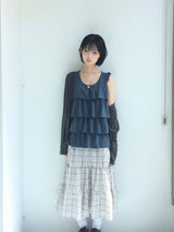 Tear Shirring Sleeveless Top