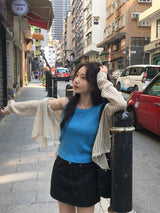 [MADE] Cover ribbed cropped sleeveless