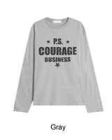 ティフィンクラックレタリングロングスリーブTシャツ