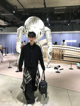 カインワッフルクロップロングスリーブ 3C