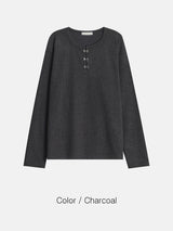 No.1407 HホックヘンリーネックT (4color)