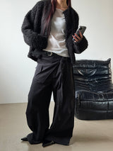 Belted layered wide pants(3color)