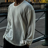 [HFORUS MADE]Forus Knitted pleats U - kneck long sleeves IN IVORY