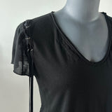SEETHROUGH SLIM LINE TSHIRT BLACK