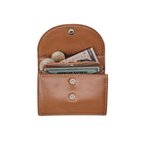 DOT TWO POCKET Coin & Card Wallets cognac wood