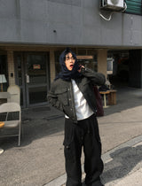 No.1652 round crop T (4color)