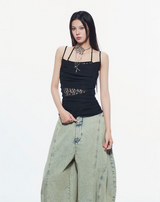 AYSEL LACE PANEL TOP (BLACK)