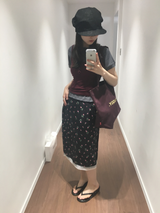 Petit Rose Lace Midi Skirt (2color)