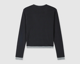 Shea color matching layered slim long sleeve tee