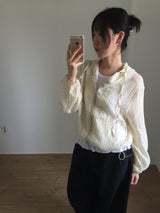 Frill Hoodie Dot Jumper (3color)