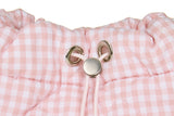 Gingham check string mini backpack (PINK)
