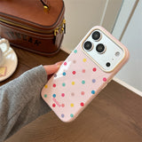 Dopamine Color Polka Dot Soft iPhone Case (iPhone 13–17 Series)