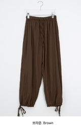 Rooney Linen String Wide Harem Pants