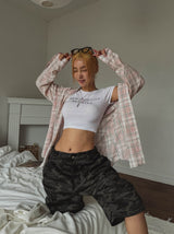 ニューヨークスパンデックスクロップTシャツ