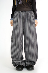 pleats stripe banding pants(3color)