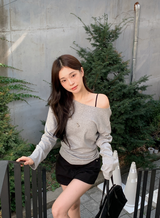 KIワンショルダールーズロングスリーブTシャツ (5color)