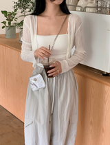 WR Shirring Crop Cap Sleeveless (10color)