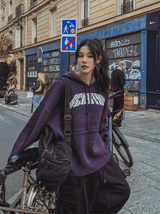 Koi Lettering Overfit Hooded Knit