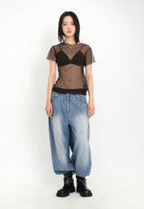 S-curve Mesh t-shirt