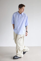 Unbalanced-line parasuit pants