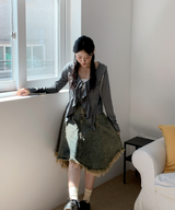 Cocoa frill cardigan