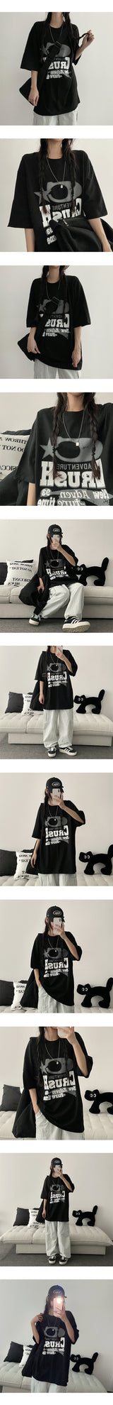 ファンキーオーバーフィット半袖Tシャツ