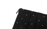 Oen Dot Slit Belt Mini Skirt