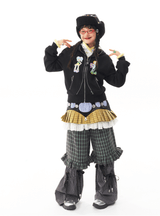 ブラックキュートガールウェットパーカー