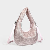 Hand-Beaded Chain Handle Evening Bag