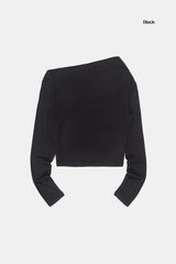 Moist slim see-through crop long sleeve