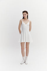 Wave Flare Dress Ivory