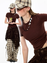 インストック | サテンベーシックTシャツ – 6カラー