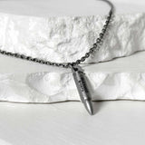SS-OPEN SIGNATURE BULLET NECKLACE_small_dark silver